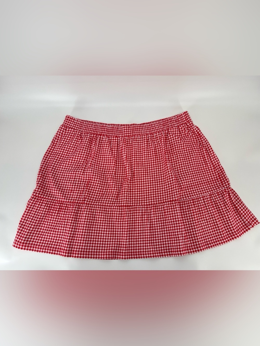 Lands’End Women’s 3X Elastic Waist Cotton Blend Pockets Crinkle Knit Skirt